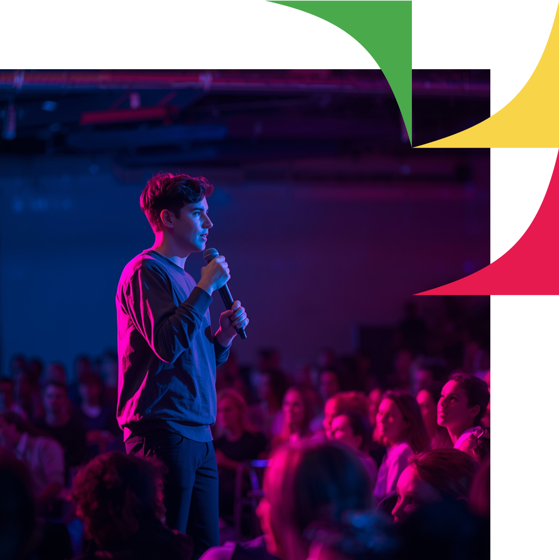 Młody prelegent podczas wydarzenia Start Młodych